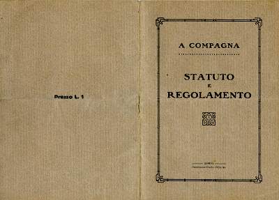Statuto del 1923 stampato a Genova. Clicca per quello stampato a Buenos Aires
