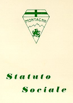 La copertina dello statuto de I Montagnin